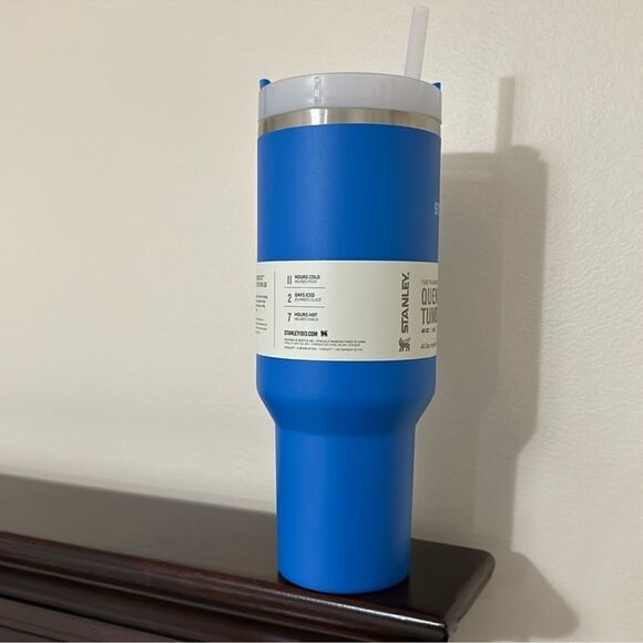 STANLEY THE FLOWSTATE BLUE WHITE 40 OZ 1.18 L QUENCHER H2.0 TUMBER - Picture 6 of 11